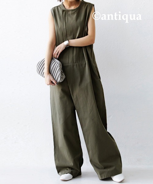 antiqua/pattern torso アシメオールインワン