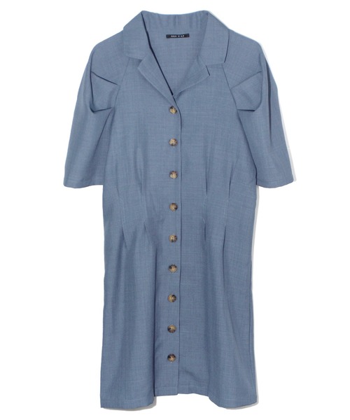 one way（ワンウェイ）の「BIGカラーリネンライクワンピース（ワンピース・レディース・ライトブルー/ブラック/ライトグリーン・FREE）」の3枚目の写真