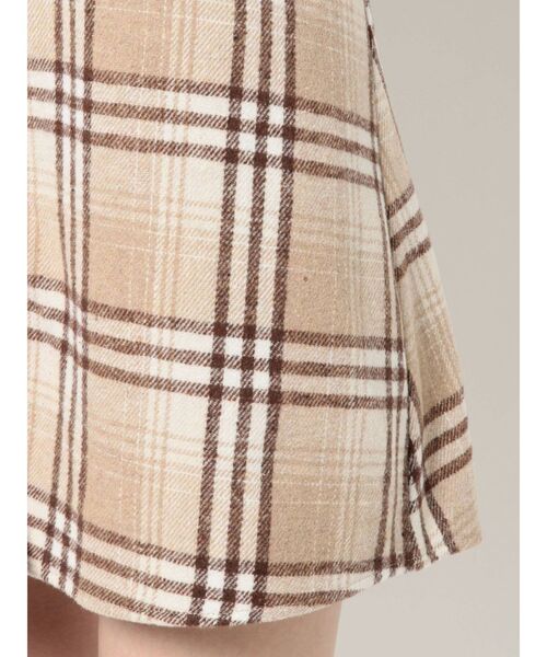 RESEXXY（リゼクシー）の「ラージチェックシャツワンピース（ワンピース・レディース・ベージュ/ブラウン/グリーン・FREE）」の15枚目の写真