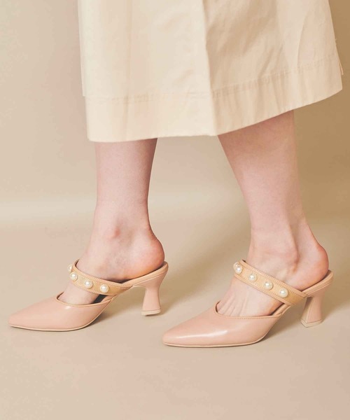 31 Sons de mode(トランテアン ソン ドゥ モード)の「パールミュールサンダル(サンダル・レディース・ブラック/クリーム/ピンク・L/S/M)」の20枚目の写真