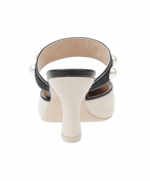 31 Sons de mode(トランテアン ソン ドゥ モード)の「パールミュールサンダル(サンダル・レディース・ブラック/クリーム/ピンク・L/S/M)」の10枚目の写真