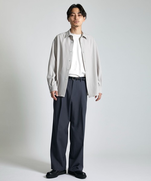 ADAPT LONG SLEEVE SHIRTS/アダプトウールオーバーサイズシャツ