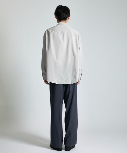 city（シティ）の「ADAPT LONG SLEEVE SHIRTS/アダプトウールオーバーサイズシャツ（シャツ/ブラウス・メンズ・ダークグレー/ライトグレー/ブラック・1/2/3）」の9枚目の写真