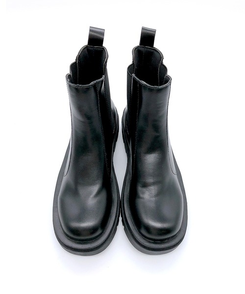 Noubel Voug Relax（ヌーベルヴォーグリラックス）の「トラックソールチェルシーブーツ（ブーツ・レディース・アイボリー/ブラック・S/M/L/LL/3L）」の14枚目の写真