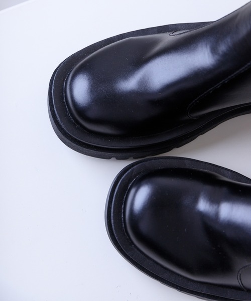 Noubel Voug Relax（ヌーベルヴォーグリラックス）の「トラックソールチェルシーブーツ（ブーツ・レディース・アイボリー/ブラック・S/M/L/LL/3L）」の7枚目の写真