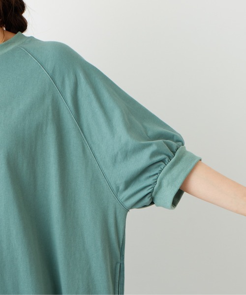 PUAL CE CIN（ピュアルセシン）の「ロゴ刺繍×プリント2WAYワンピース（ワンピース・レディース・チャコールグレー/ベージュ/グリーン・FREE）」の7枚目の写真