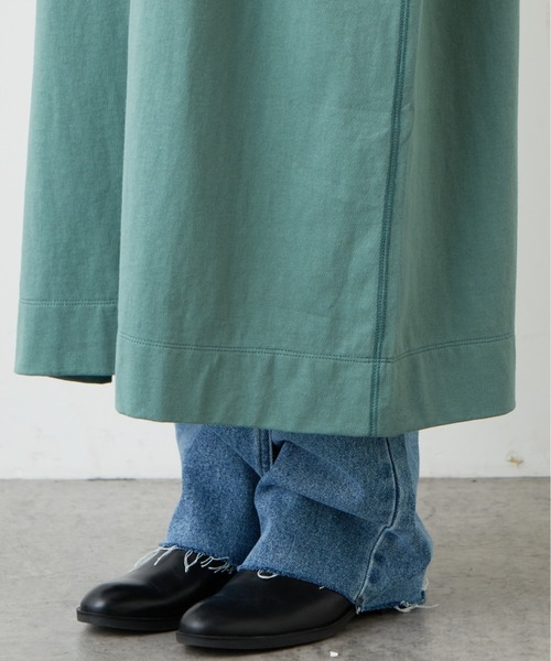 PUAL CE CIN（ピュアルセシン）の「ロゴ刺繍×プリント2WAYワンピース（ワンピース・レディース・チャコールグレー/ベージュ/グリーン・FREE）」の10枚目の写真