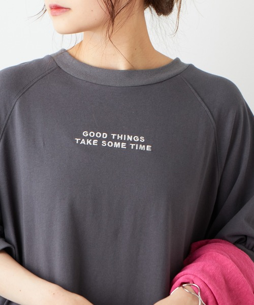 PUAL CE CIN（ピュアルセシン）の「ロゴ刺繍×プリント2WAYワンピース（ワンピース・レディース・チャコールグレー/ベージュ/グリーン・FREE）」の12枚目の写真