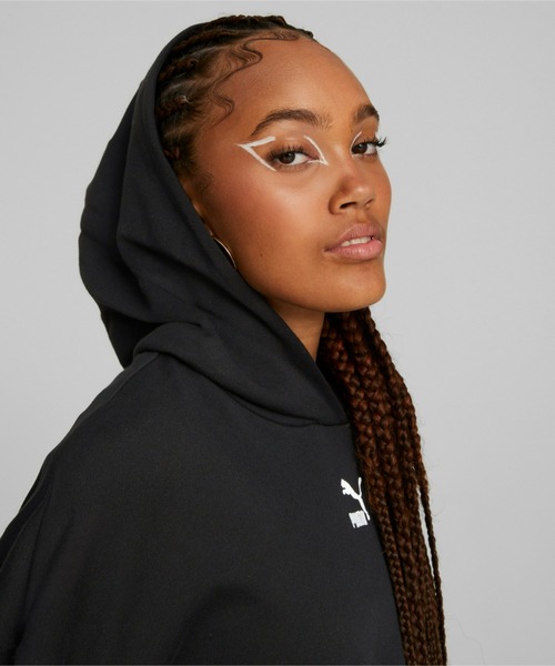 PUMA(プーマ)の「PUMA プーマ ウィメンズ CLASSICS オーバーサイズ フーディー(スウェット・レディース・ライトグレー/ブラック/グリーン/ローズ/ダークグリーン/タン・SMALL/MEDIUM/LARGE/X-SMALL)」の7枚目の写真