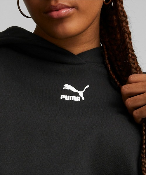 PUMA(プーマ)の「PUMA プーマ ウィメンズ CLASSICS オーバーサイズ フーディー(スウェット・レディース・ライトグレー/ブラック/グリーン/ローズ/ダークグリーン/タン・SMALL/MEDIUM/LARGE/X-SMALL)」の9枚目の写真