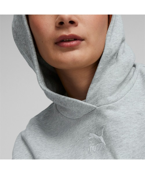 PUMA(プーマ)の「PUMA プーマ ウィメンズ CLASSICS オーバーサイズ フーディー(スウェット・レディース・ライトグレー/ブラック/グリーン/ローズ/ダークグリーン/タン・SMALL/MEDIUM/LARGE/X-SMALL)」の12枚目の写真