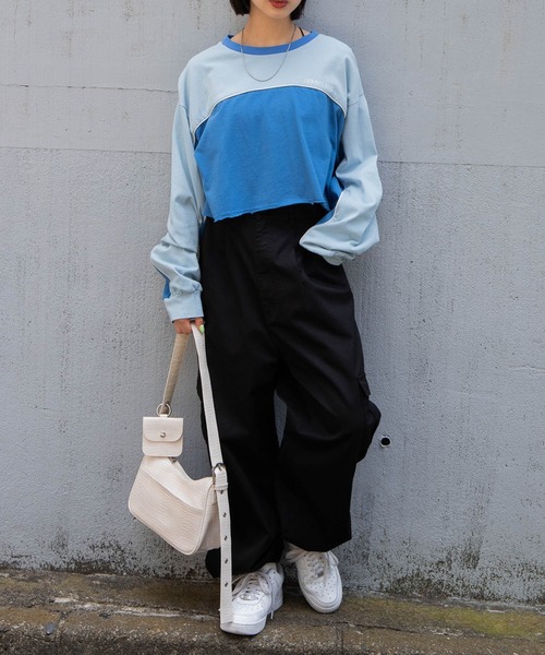 WEGO（ウィゴー）の「WEGO/ワイドカーゴパンツ（カーゴパンツ・レディース・ホワイト/ブラック/その他1/カーキ・FREE）」の13枚目の写真