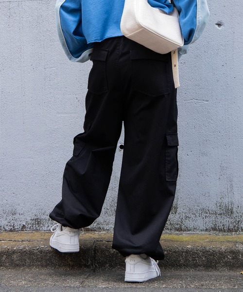 WEGO（ウィゴー）の「WEGO/ワイドカーゴパンツ（カーゴパンツ・レディース・ホワイト/ブラック/その他1/カーキ・FREE）」の12枚目の写真