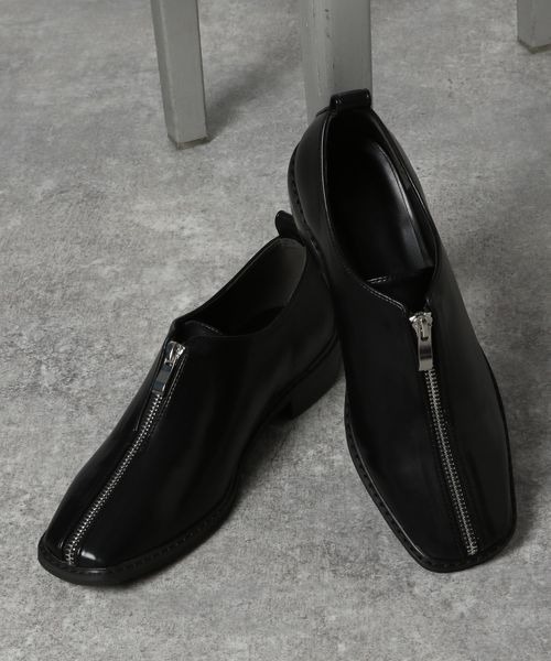 JEANASIS(ジーナシス)の「センターZIPフラットシューズ/349579(その他シューズ・レディース・ブラック・MEDIUM/LARGE)」の1枚目の写真