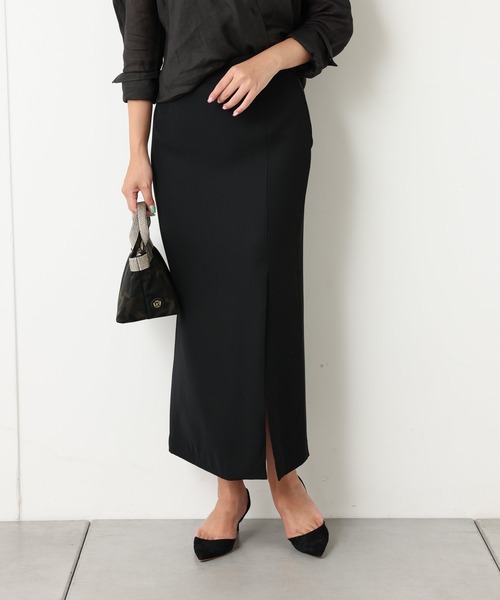 OUVRAGE CLASSE（ウヴラージュクラス）の「フロントスリットタイトスカート（スカート・レディース・ブラック/グレイッシュベージュ・FREE）」の12枚目の写真