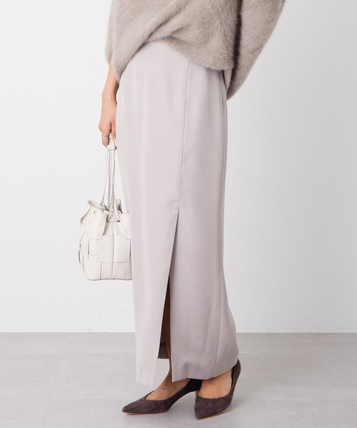 OUVRAGE CLASSE（ウヴラージュクラス）の「フロントスリットタイトスカート（スカート・レディース・ブラック/グレイッシュベージュ・FREE）」の18枚目の写真