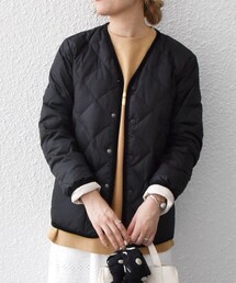 TAION（タイオン）の「【SHIPS any別注】TAION: パイピング  Vネック  キルティング コート◇（ダウンジャケット/コート）」