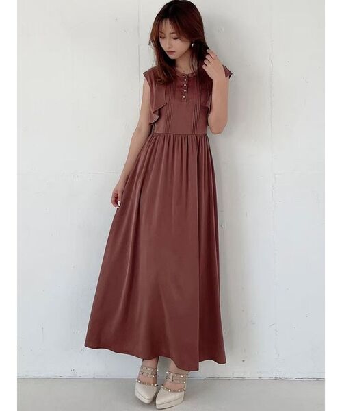 RESEXXY(リゼクシー)の「【WEB限定】ピンタックフレアワンピース(ドレス・レディース・ブラウン/ブルー/アイボリー/その他1・FREE)」の11枚目の写真