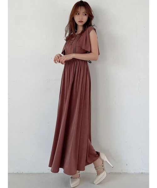 RESEXXY(リゼクシー)の「【WEB限定】ピンタックフレアワンピース(ドレス・レディース・ブラウン/ブルー/アイボリー/その他1・FREE)」の12枚目の写真