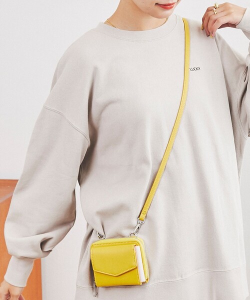 coen（コーエン）の「ウォレットショルダーバッグ（財布・レディース・ブラック/ピンク/イエロー/ケリー・FREE）」の20枚目の写真