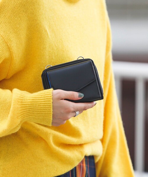coen（コーエン）の「ウォレットショルダーバッグ（財布・レディース・ブラック/ピンク/イエロー/ケリー・FREE）」の21枚目の写真