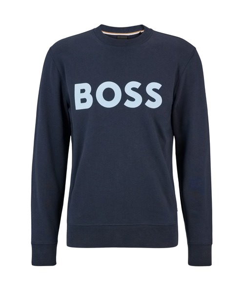 BOSS(ボス)の「BOSSフロックプリントロゴ オーガニックコットン スウェットシャツ(スウェット・メンズ・ブラック/カーキ/ダークブルー・L/S/M/XL/XXL)」の7枚目の写真