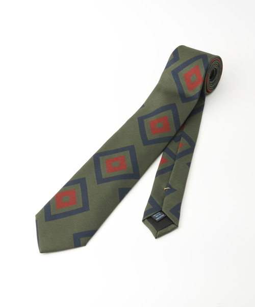 FRANCO BASSI / フランコ バッシ】ジオメトリックプリントタイ