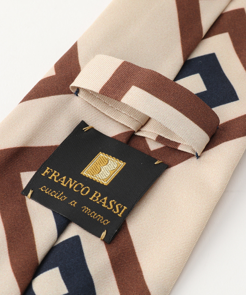 FRANCO BASSI / フランコ バッシ】ジオメトリックプリントタイ