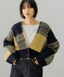 KBF | 『WEB/一部店舗限定』BIGチェックショートカーディガン(ニット/セーター)