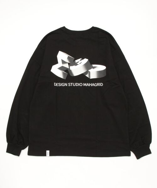 MAHAGRID(マハグリッド)の「『mahagrid/マハグリッド』MGD BLOCK LS TEE/ブランドブロックロゴデザイン 長袖Tシャツ(Tシャツ/カットソー・レディース・ホワイト/ブラック・M/L)」の11枚目の写真