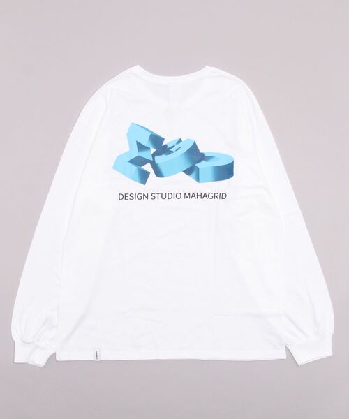 MAHAGRID(マハグリッド)の「『mahagrid/マハグリッド』MGD BLOCK LS TEE/ブランドブロックロゴデザイン 長袖Tシャツ(Tシャツ/カットソー・レディース・ホワイト/ブラック・M/L)」の9枚目の写真