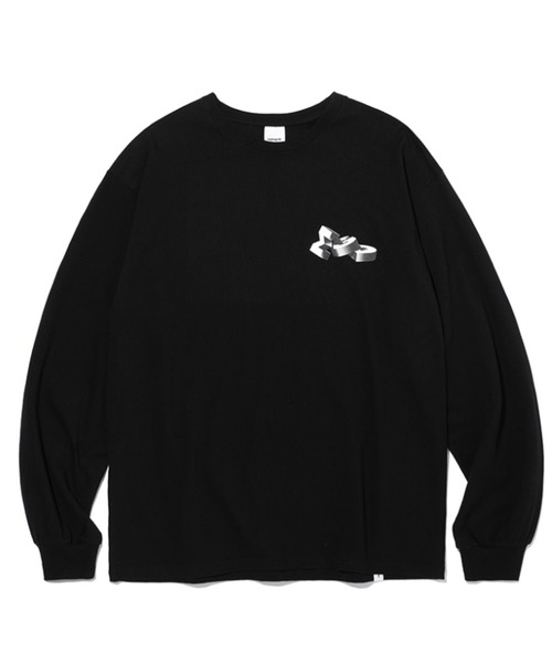 MAHAGRID(マハグリッド)の「『mahagrid/マハグリッド』MGD BLOCK LS TEE/ブランドブロックロゴデザイン 長袖Tシャツ(Tシャツ/カットソー・レディース・ホワイト/ブラック・M/L)」の6枚目の写真