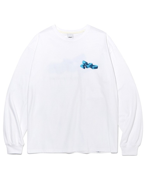 MAHAGRID(マハグリッド)の「『mahagrid/マハグリッド』MGD BLOCK LS TEE/ブランドブロックロゴデザイン 長袖Tシャツ(Tシャツ/カットソー・レディース・ホワイト/ブラック・M/L)」の8枚目の写真