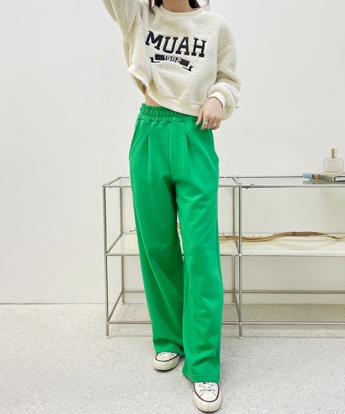 me+em select（ミームセレクト）の「リラックススウェットジョガーパンツ（スウェットパンツ・レディース・オートミール/ネイビー/ブラック/グレー/ブルー/グリーン/レッド/ライトブルー・MEDIUM/SMALL）」の5枚目の写真