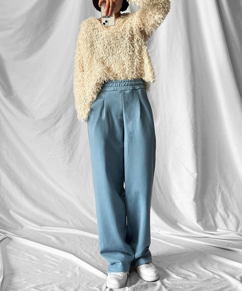 me+em select（ミームセレクト）の「リラックススウェットジョガーパンツ（スウェットパンツ・レディース・オートミール/ネイビー/ブラック/グレー/ブルー/グリーン/レッド/ライトブルー・MEDIUM/SMALL）」の6枚目の写真