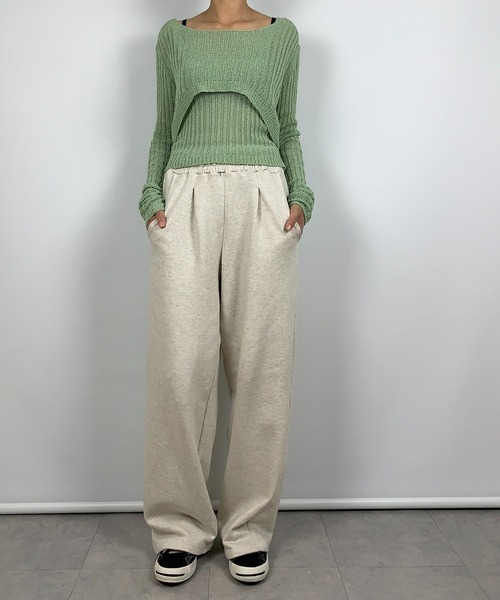 me+em select（ミームセレクト）の「リラックススウェットジョガーパンツ（スウェットパンツ・レディース・オートミール/ネイビー/ブラック/グレー/ブルー/グリーン/レッド/ライトブルー・MEDIUM/SMALL）」の17枚目の写真