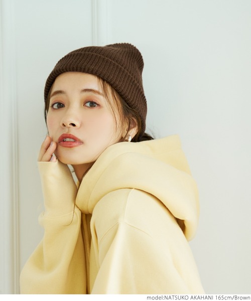 coca(coca)(コカ)の「軽量ニット帽(ニットキャップ/ビーニー・レディース・ブラック/ブラウン・ONE SIZE)」の8枚目の写真