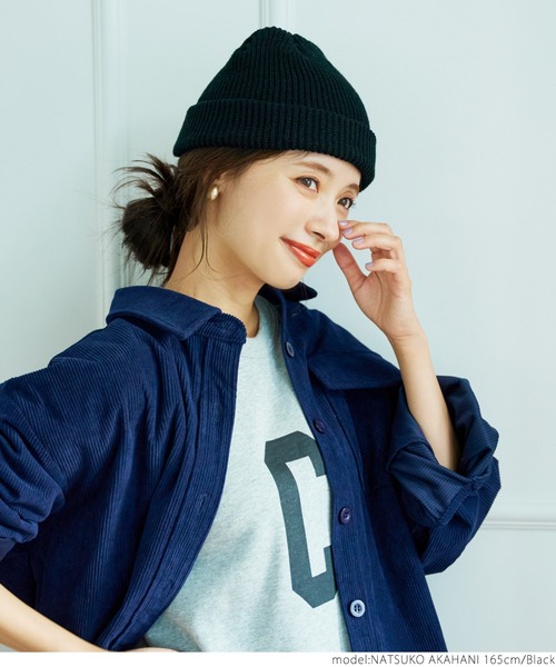 coca(coca)(コカ)の「軽量ニット帽(ニットキャップ/ビーニー・レディース・ブラック/ブラウン・ONE SIZE)」の5枚目の写真