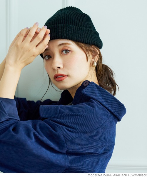 coca(coca)(コカ)の「軽量ニット帽(ニットキャップ/ビーニー・レディース・ブラック/ブラウン・ONE SIZE)」の7枚目の写真