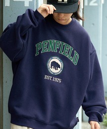 PENFIELD/ペンフィールド 別注 カレッジアーチロゴワッペン/ツイル刺繍 ビッグシルエットプルオーバースウェット