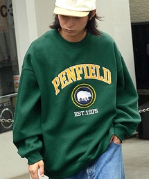 PENFIELD/ペンフィールド 別注 カレッジアーチロゴワッペン/ツイル刺繍 ビッグシルエットプルオーバースウェット
