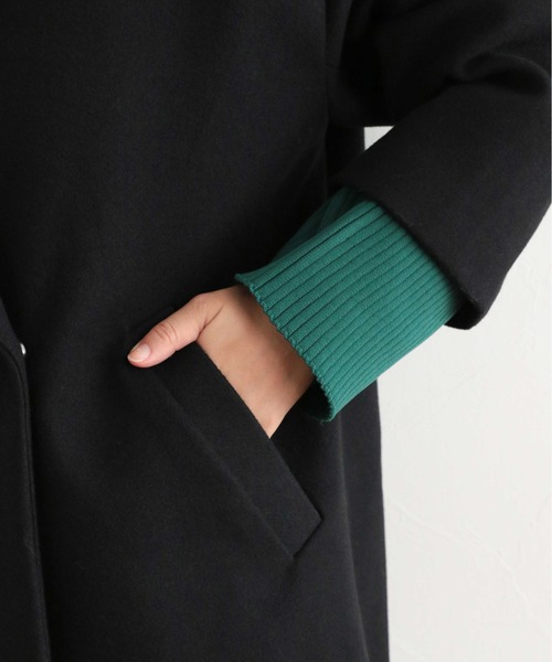 mysty woman（ミスティウーマン）の「無地チェックチェスターコート 347098（チェスターコート・レディース・ブラック/ベージュ/ホワイト系その他/ブラック系その他・FREE）」の15枚目の写真