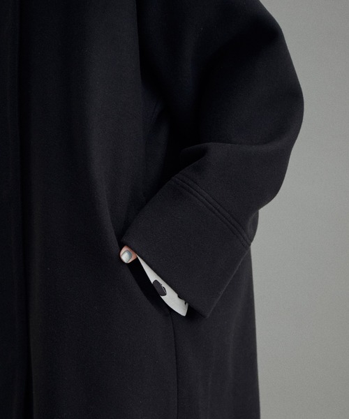 ADAM ET ROPE'(アダムエロペ)の「【WEB限定(一部店舗展開あり)】ジャージーメルトンコート(その他アウター・レディース・ブラック/カーキ/グレー・FREE)」の7枚目の写真