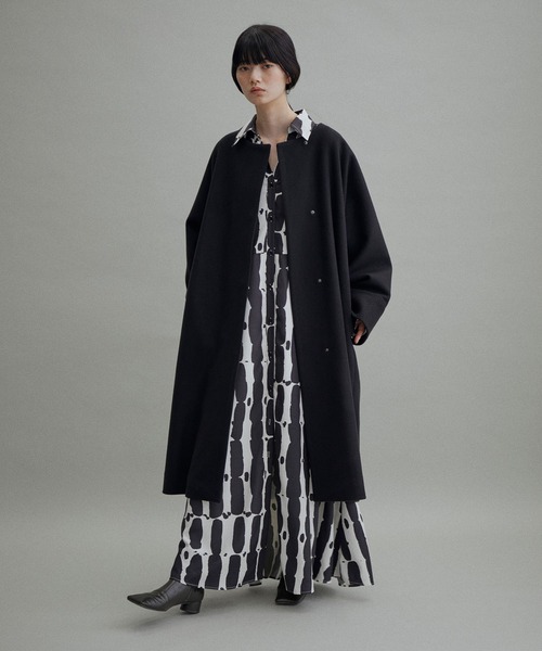 ADAM ET ROPE'(アダムエロペ)の「【WEB限定(一部店舗展開あり)】ジャージーメルトンコート(その他アウター・レディース・ブラック/カーキ/グレー・FREE)」の10枚目の写真