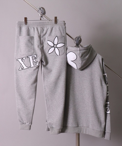 LUXE/R(ラグジュ)の「(RM)【ユニセックス】【LUXE/R】モノグラム ビッグ ロゴ ワッペン ジョガーパンツ(スウェットパンツ・メンズ・ブラック/グレー/ホワイト・LARGE/MEDIUM)」の13枚目の写真