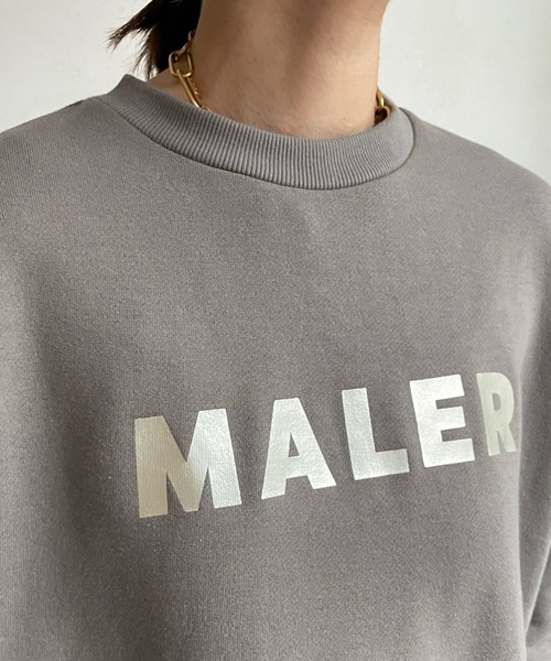 DouDou(ドゥドゥ)の「MALER ハクプリントスウェット(スウェット・レディース・グレー/オフホワイト/モカ・FREE)」の21枚目の写真