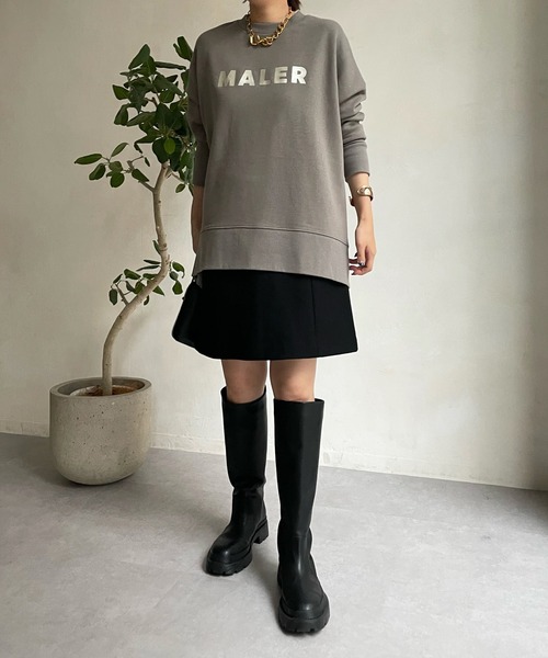 DouDou(ドゥドゥ)の「MALER ハクプリントスウェット(スウェット・レディース・グレー/オフホワイト/モカ・FREE)」の20枚目の写真