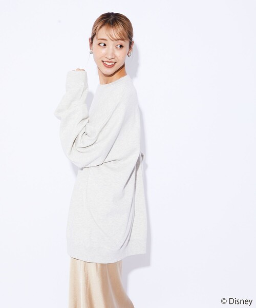 FREAK'S STORE（フリークスストア）の「WEB限定【DISNEY/ディズニー ミッキーマウス】 別注 ビッグシルエット バックプリント クルーネックスウェット/You're THE Best（スウェット・メンズ・グレー/グリーン/ブラック/サックスブルー・SMALL/LARGE/MEDIUM）」の9枚目の写真