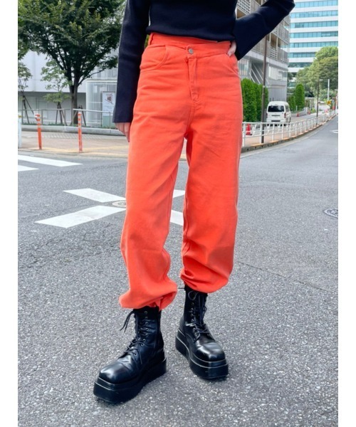 ENVYM（アンビー）の「ヴィンテージカラーＰＴ（その他パンツ・レディース・オレンジ/ブラック/ベージュ・SMALL/MEDIUM）」の3枚目の写真