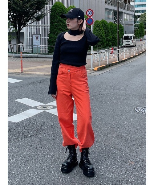 ENVYM（アンビー）の「ヴィンテージカラーＰＴ（その他パンツ・レディース・オレンジ/ブラック/ベージュ・SMALL/MEDIUM）」の17枚目の写真